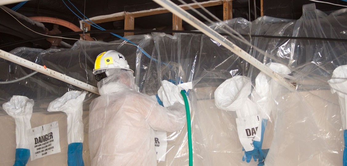 Image of Asbestos Abatement Using Glove Bags