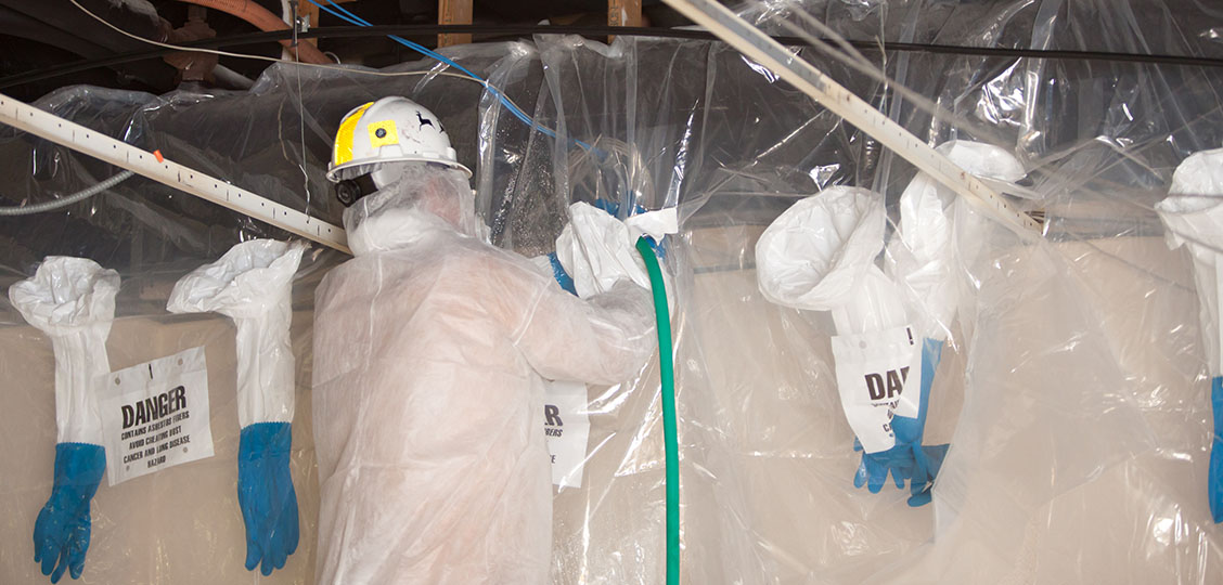 Image of Asbestos Abatement Using Glove Bags